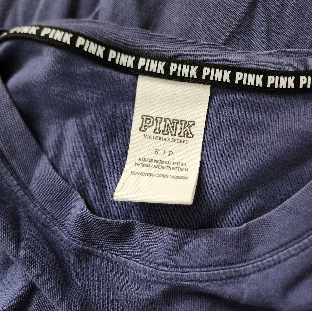 PINK navy blue long sleeve shirt - Picture 4 of 4